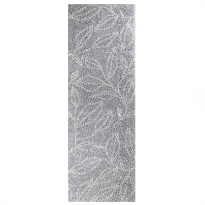 Superior Botanical Indoor Plush Shag Transitional Area Rug - Cream-Grey