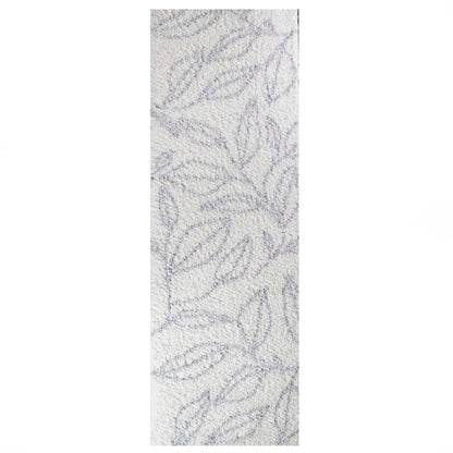 Superior Botanical Indoor Plush Shag Transitional Area Rug - Grey-Cream