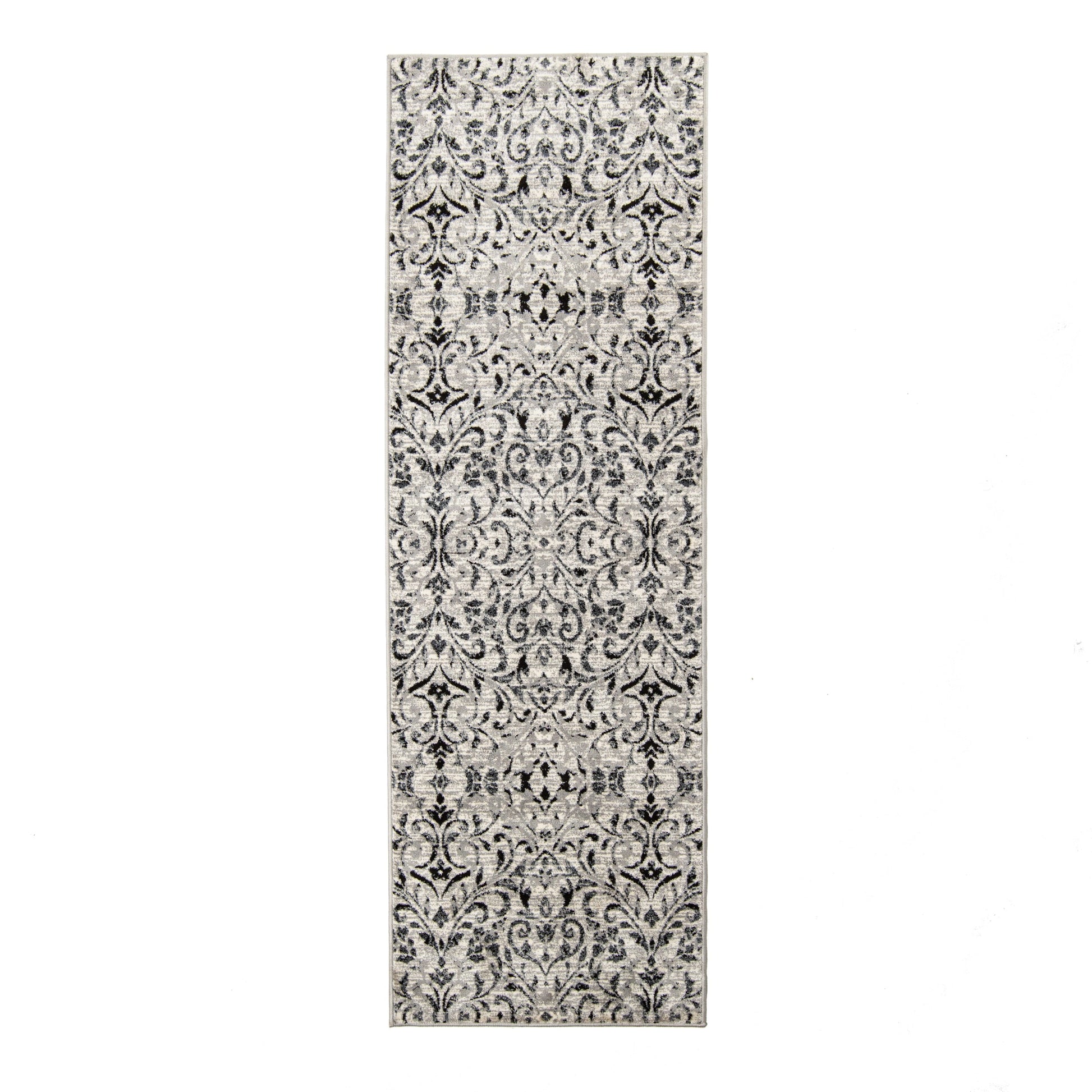 Superior Lovina Classic Scrolling Vine Indoor Area Rug - Platinum