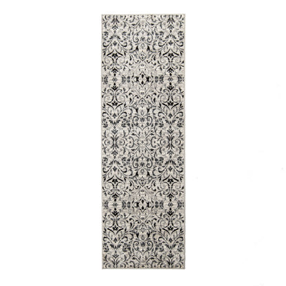 Superior Lovina Classic Scrolling Vine Indoor Area Rug - Platinum