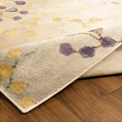 Superior Adsila Iridescent Floral Modern Area Rug or Runner - Violet