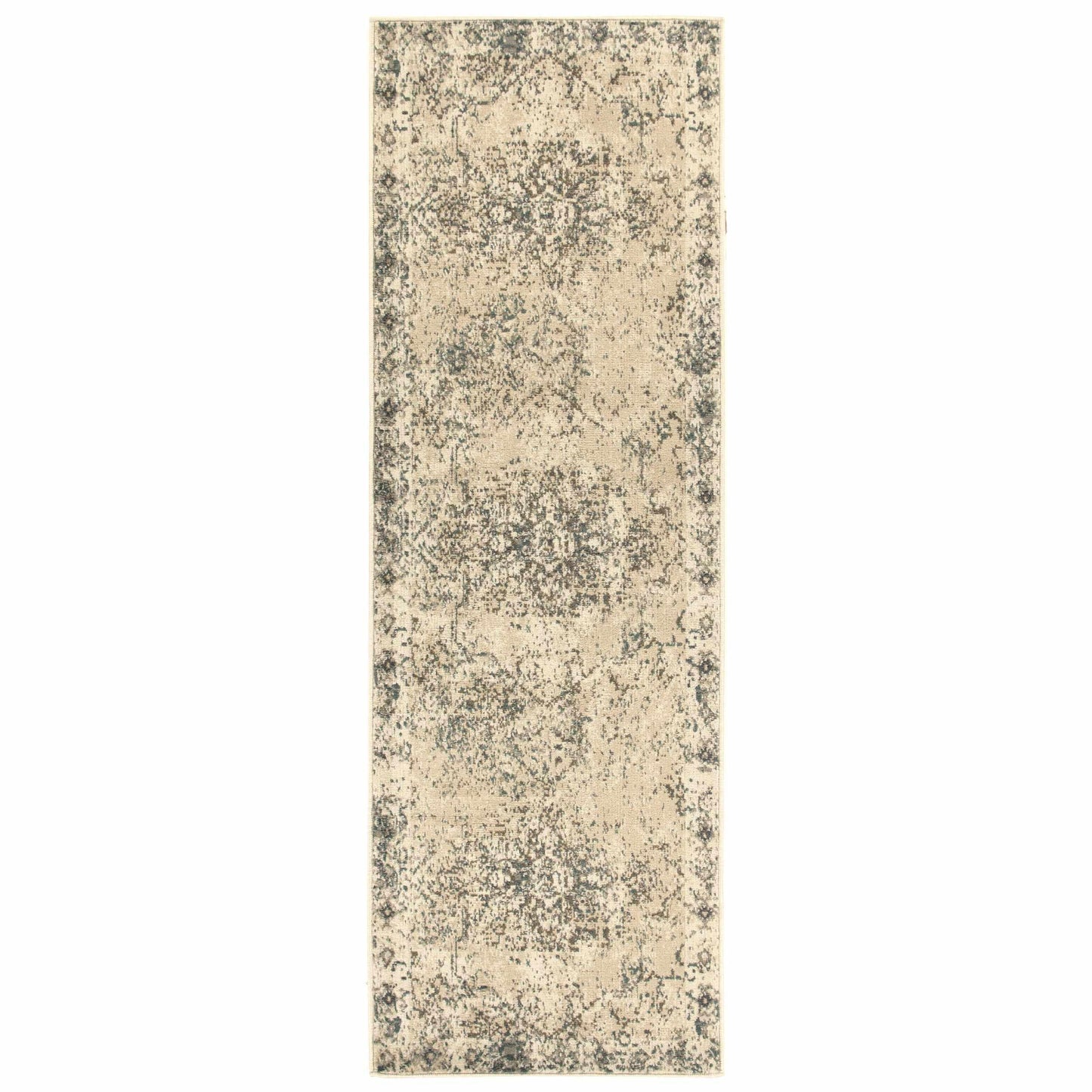  Amaris Vintage Oriental Distressed Medallion Indoor Area Rug