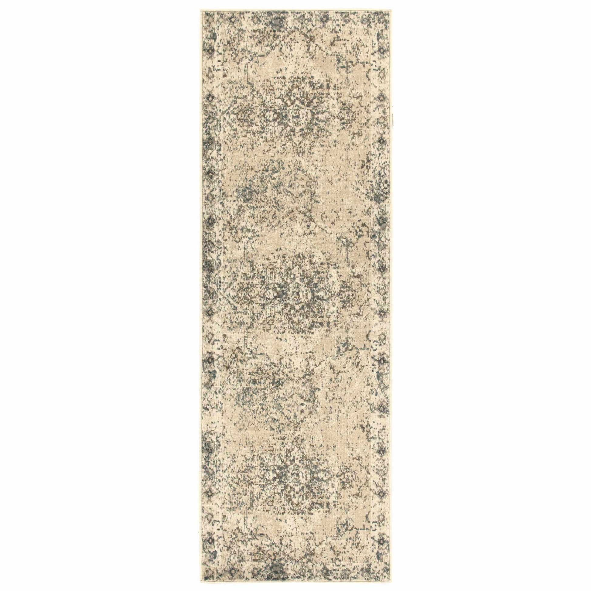  Amaris Vintage Oriental Distressed Medallion Indoor Area Rug