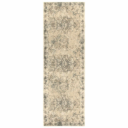  Amaris Vintage Oriental Distressed Medallion Indoor Area Rug