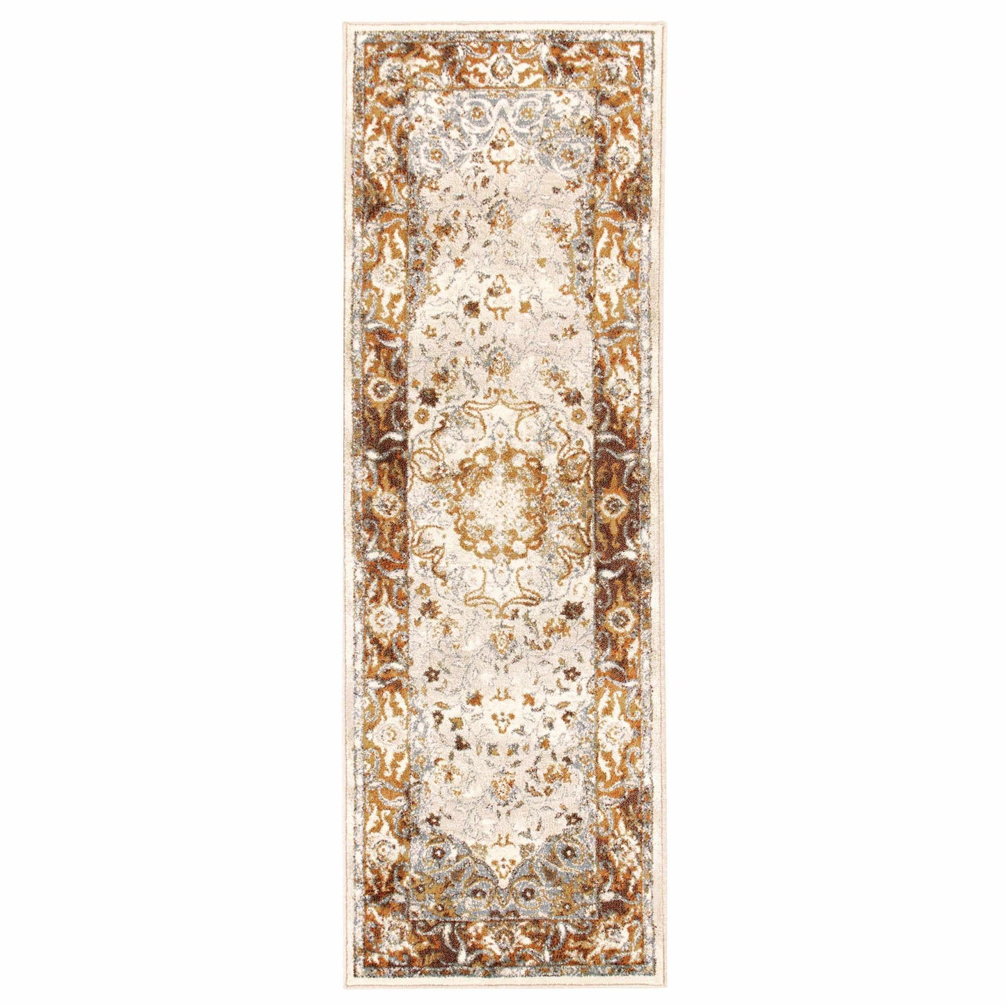 Archibold Vintage Inspired Traditional Medallion Area Rug or Runner