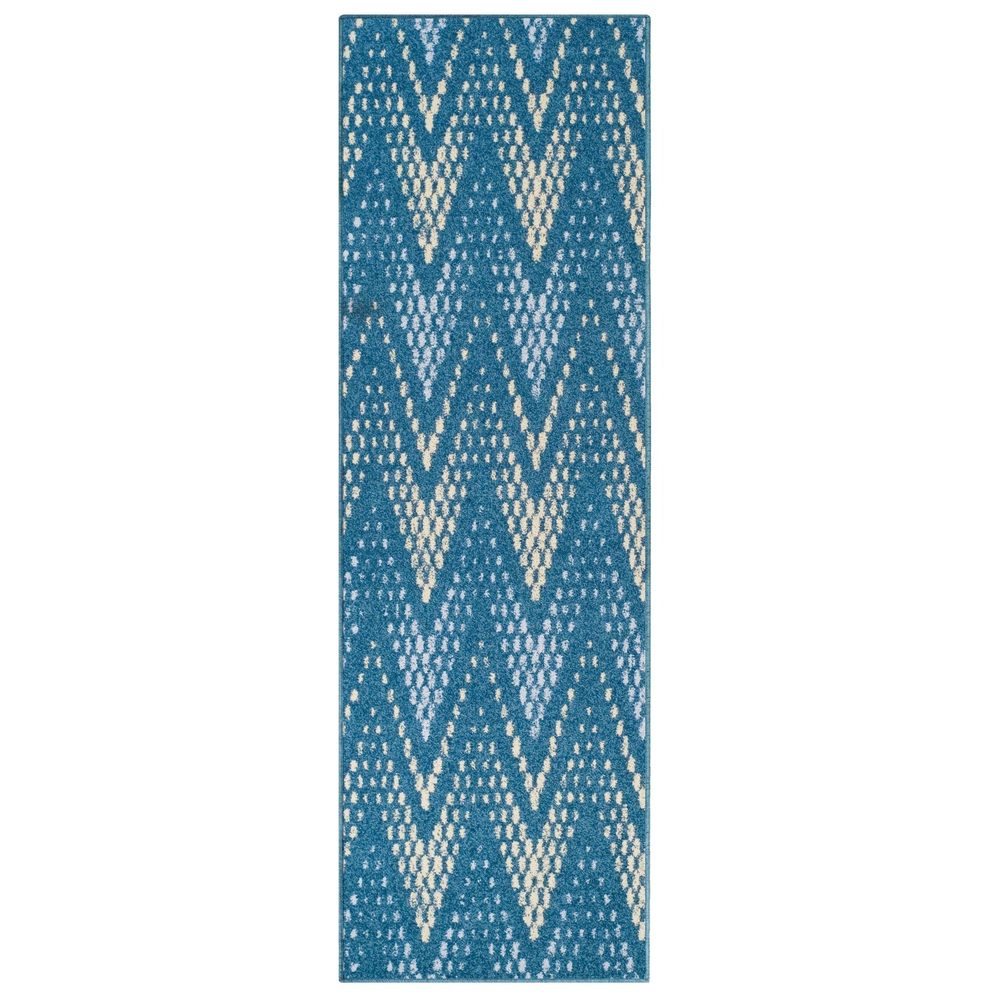 Superior Arete Modern Ombre Chevron Area Rug or Runner - Blue