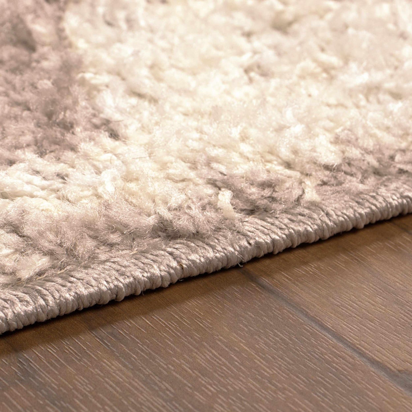 Superior Bengali Modern Geometric Lattice Trellis Indoor Shag Area Rug - Grey