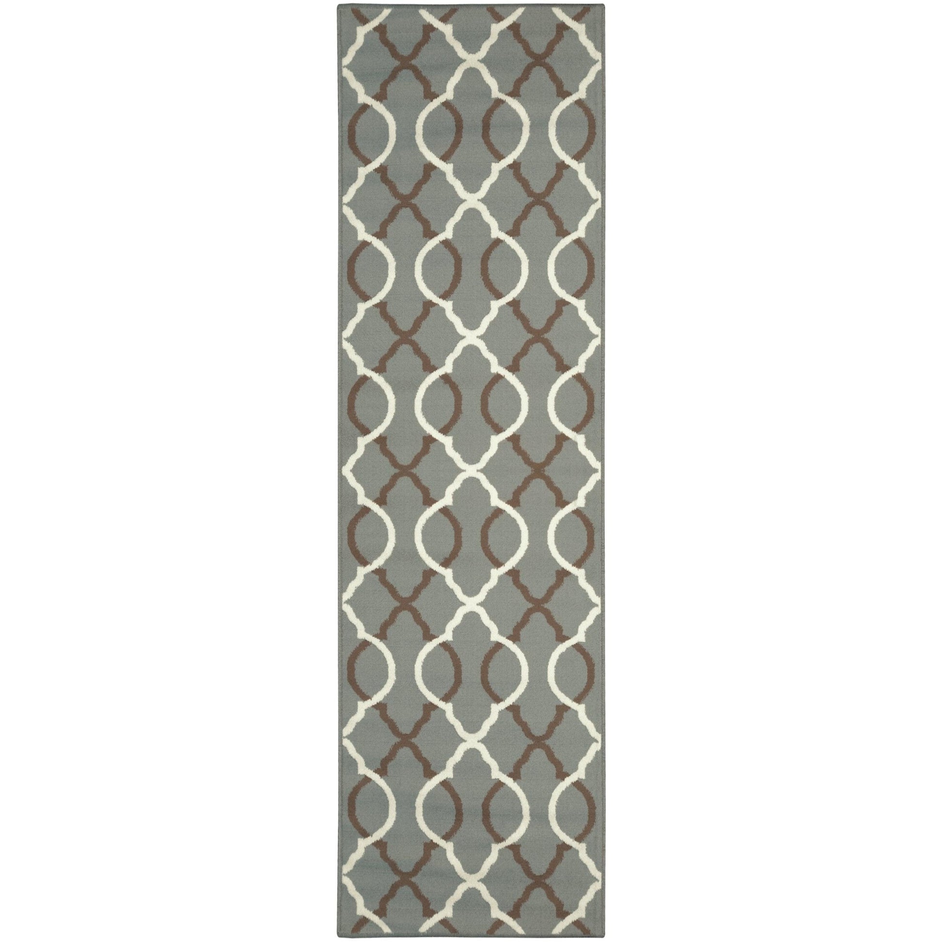 Superior Cadena Moroccan Trellis Contemporary Area Rug - Blue