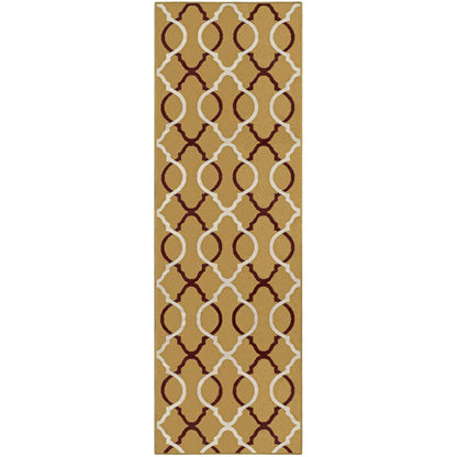 Superior Cadena Moroccan Trellis Contemporary Area Rug - Gold