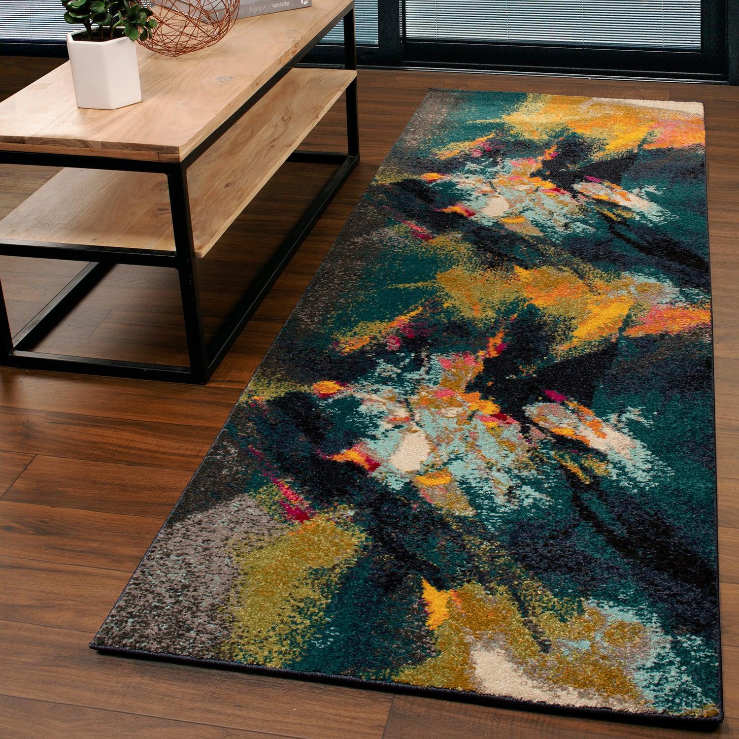 Caspian Abstract Modern Area Rug Or Runner Rug