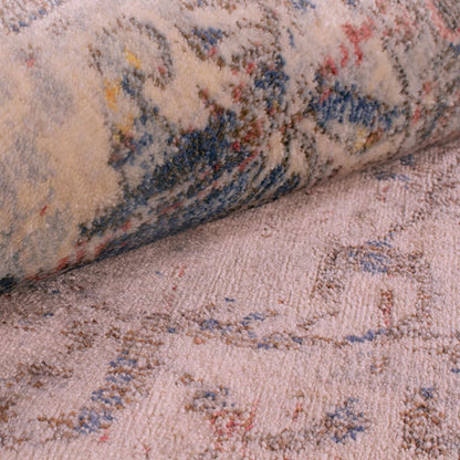  Cherise Distressed Vintage Medallion Area Rug