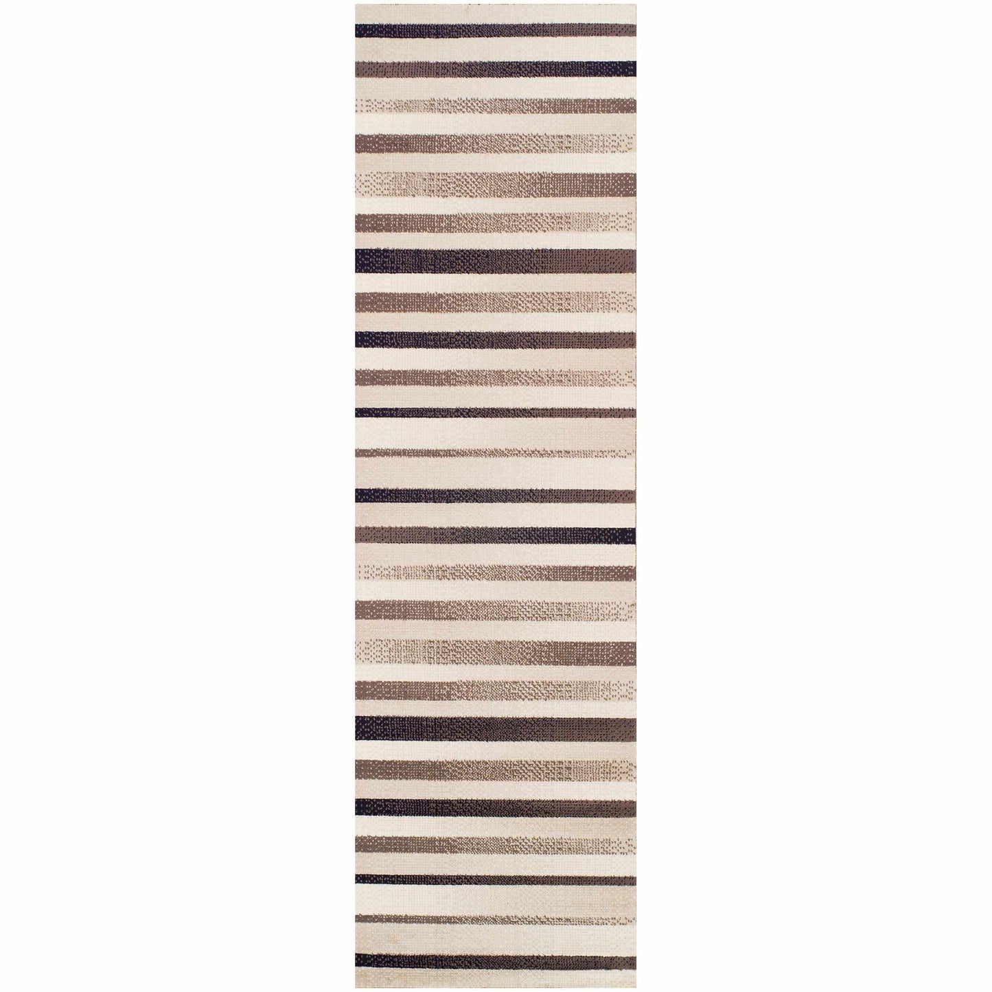 Superior Corona Striped Contemporary Area Rug - Beige