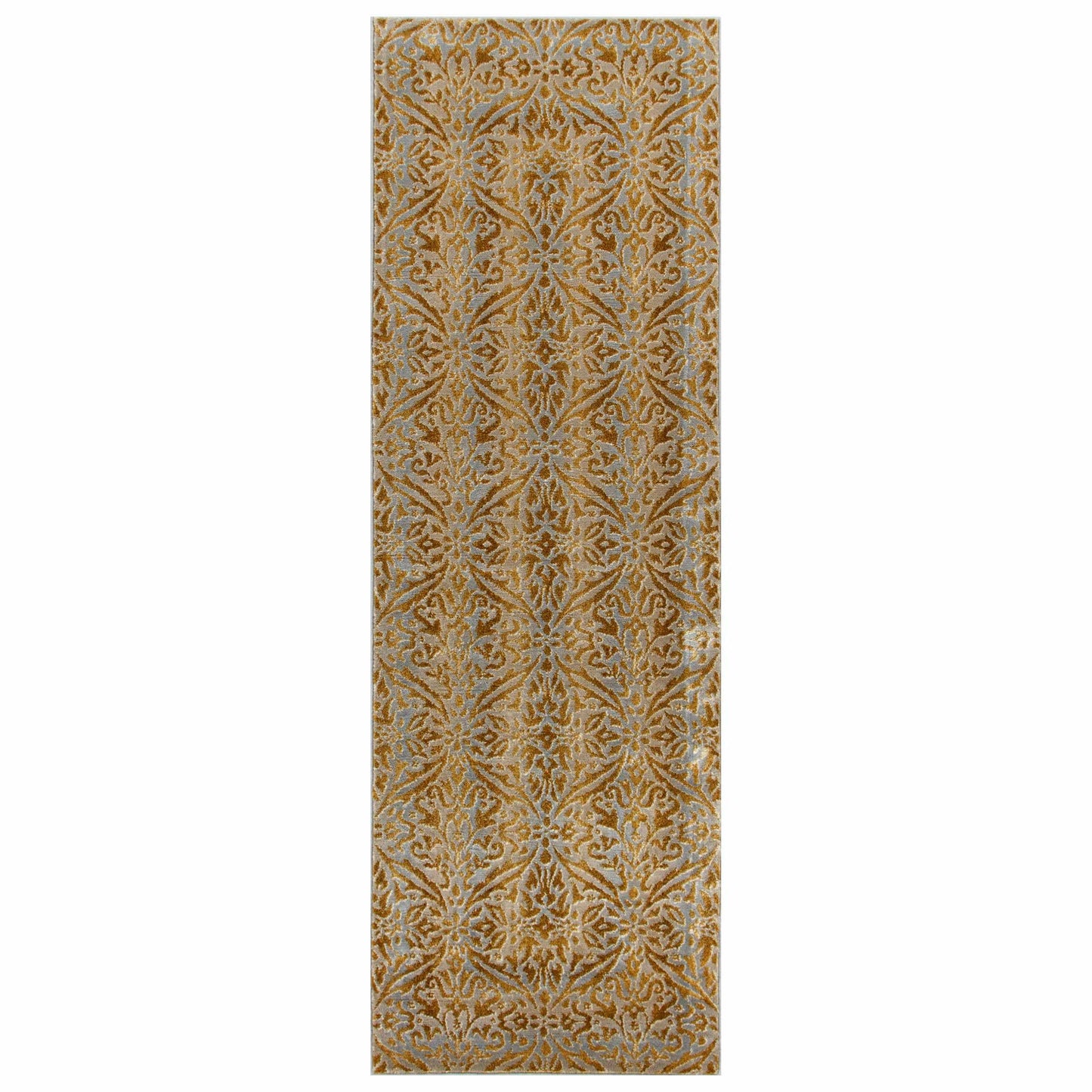  Cressida Distressed Damask Area Rug