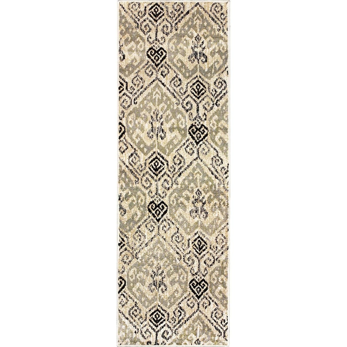  Superior Distressed Southwestern Tribal Area Rug - Beige