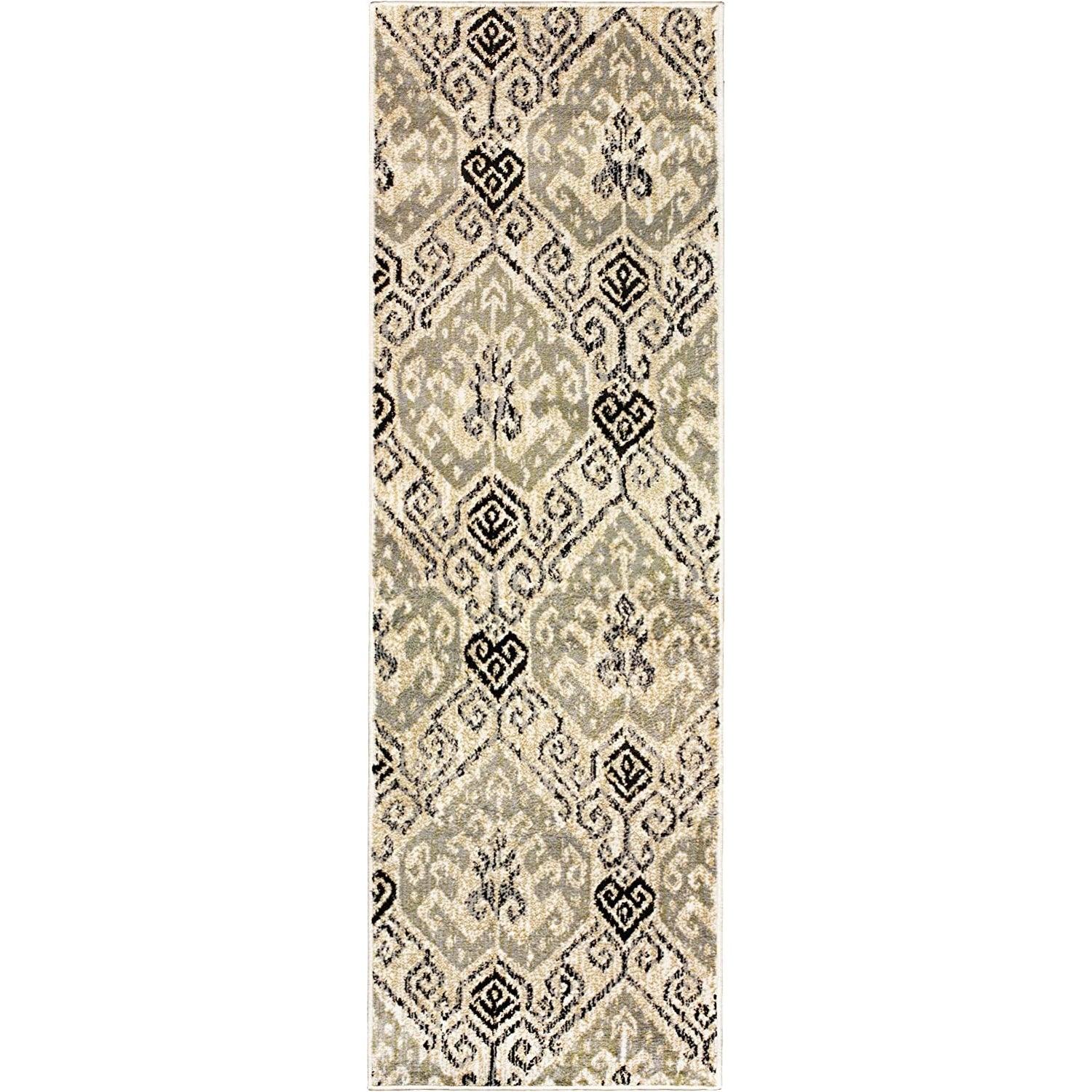  Superior Distressed Southwestern Tribal Area Rug - Beige