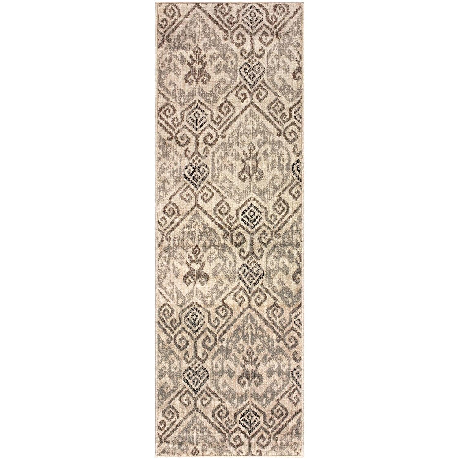  Superior Distressed Southwestern Tribal Area Rug - Light Blue