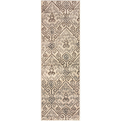  Superior Distressed Southwestern Tribal Area Rug - Light Blue