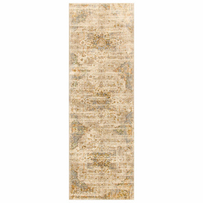  Superior Duard Heavily Distressed Geometric Medallion Area Rug 