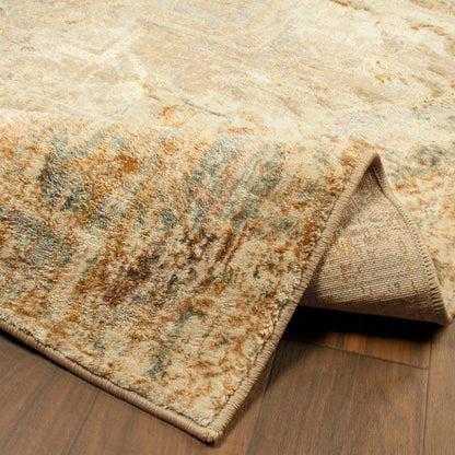  Superior Duard Heavily Distressed Geometric Medallion Area Rug 