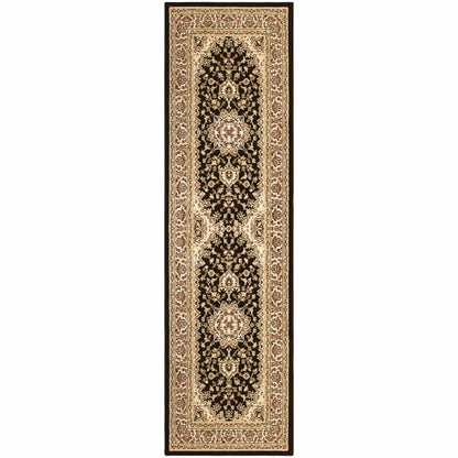  Superior Edinberg Oriental Floral Medallion Area Rug - Black/Red