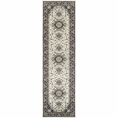  Superior Edinberg Oriental Floral Medallion Area Rug - Ivory/Green