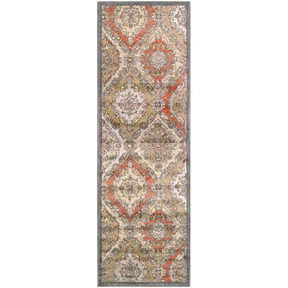  Superior Hayden Baroque Medallion Trellis Area Rug - Cream