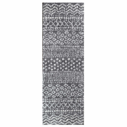  Superior Boho Geometric Indoor Plush Shag Area Rug - CReam-Black
