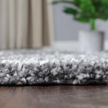  Superior Boho Geometric Indoor Plush Shag Area Rug - Cream-Black