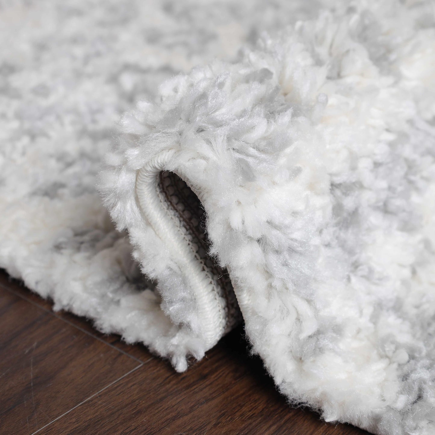  Superior Boho Geometric Indoor Plush Shag Area Rug - Grey-Cream