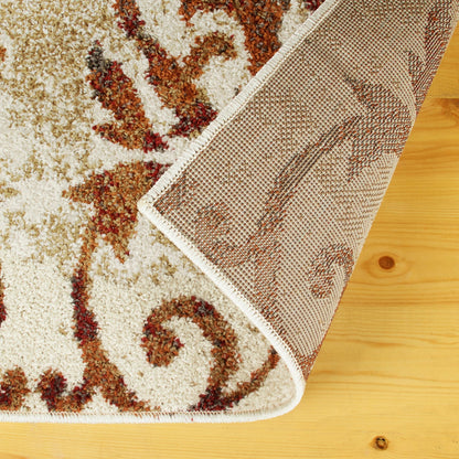  Superior Lafayette Oriental Floral Scroll Indoor Area Rug - Ivory