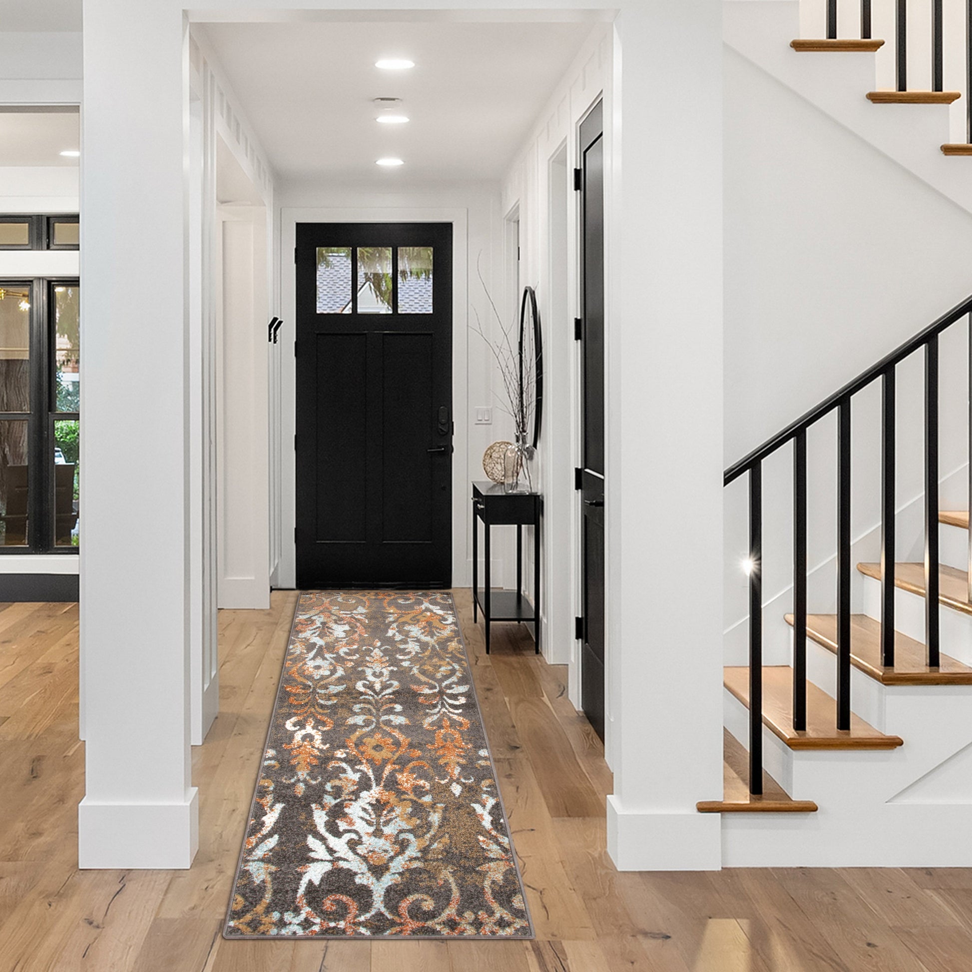 Superior Lafayette Oriental Floral Scroll Indoor Area Rug  - Tan