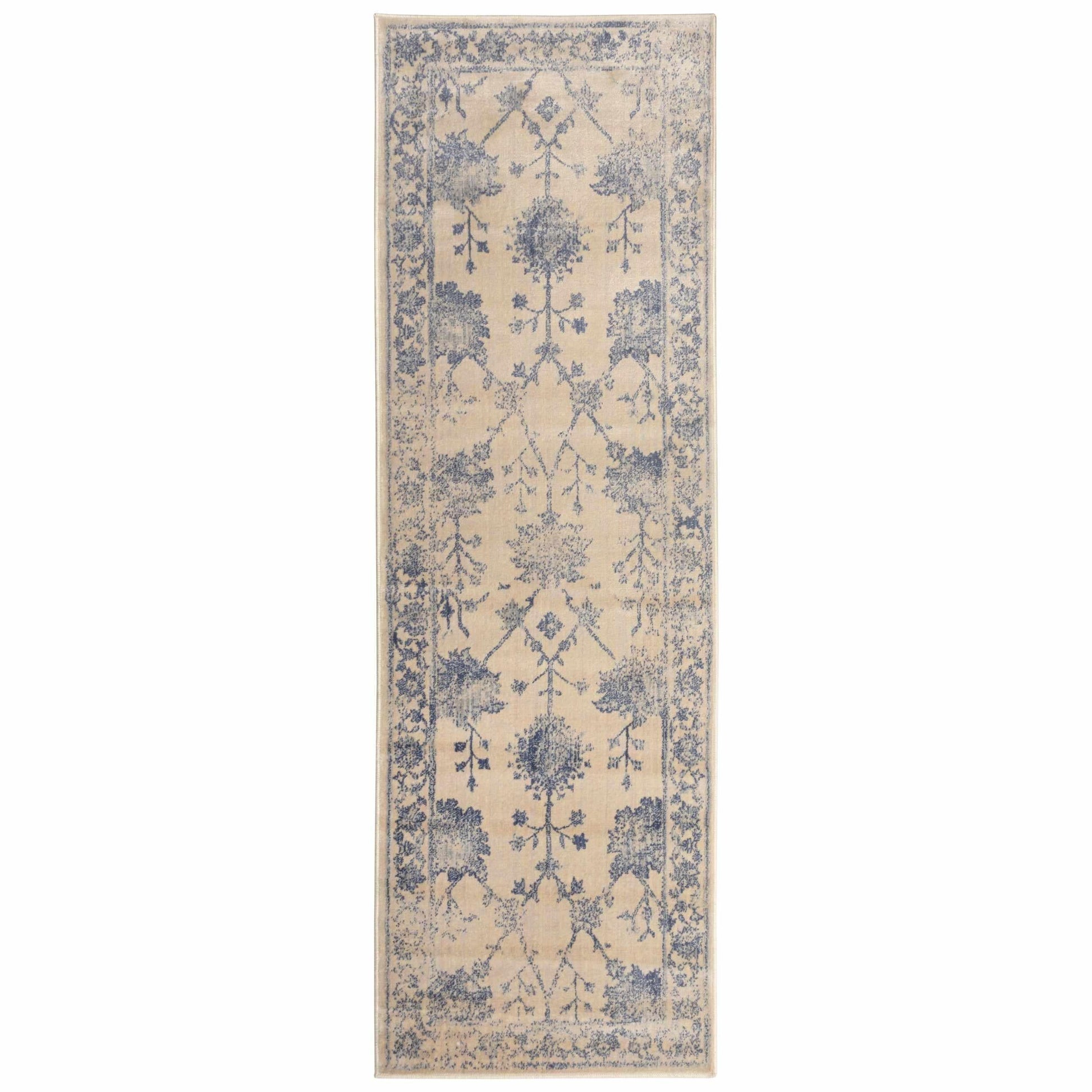 Superior Larkspur Distressed Floral Area Rug 