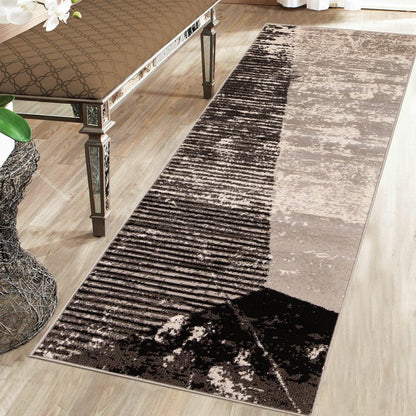 Superior Mabel Abstract Contemporary Indoor Area Rug or Runner  - Grey