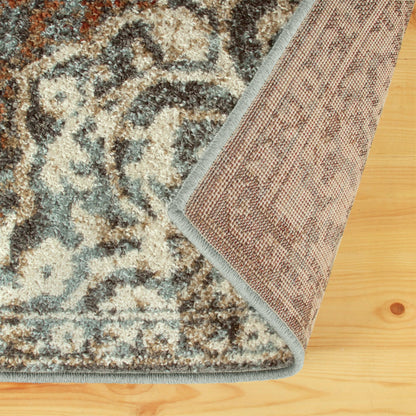  Superior Oriental Medallion Oxidized Area Rug -  Blue