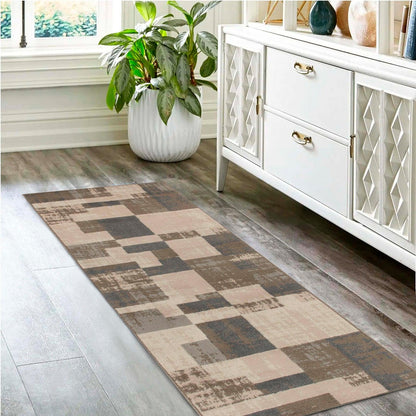 Superior Merewood Modern Distressed Abstract Geometric Indoor Area Rug