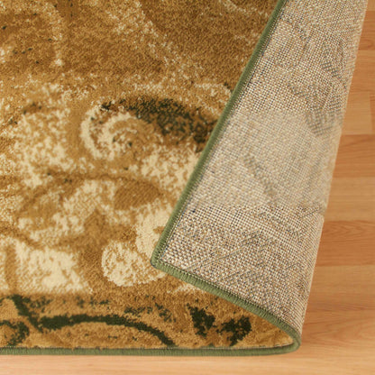  Distressed Scroll Contemporary Area Rug