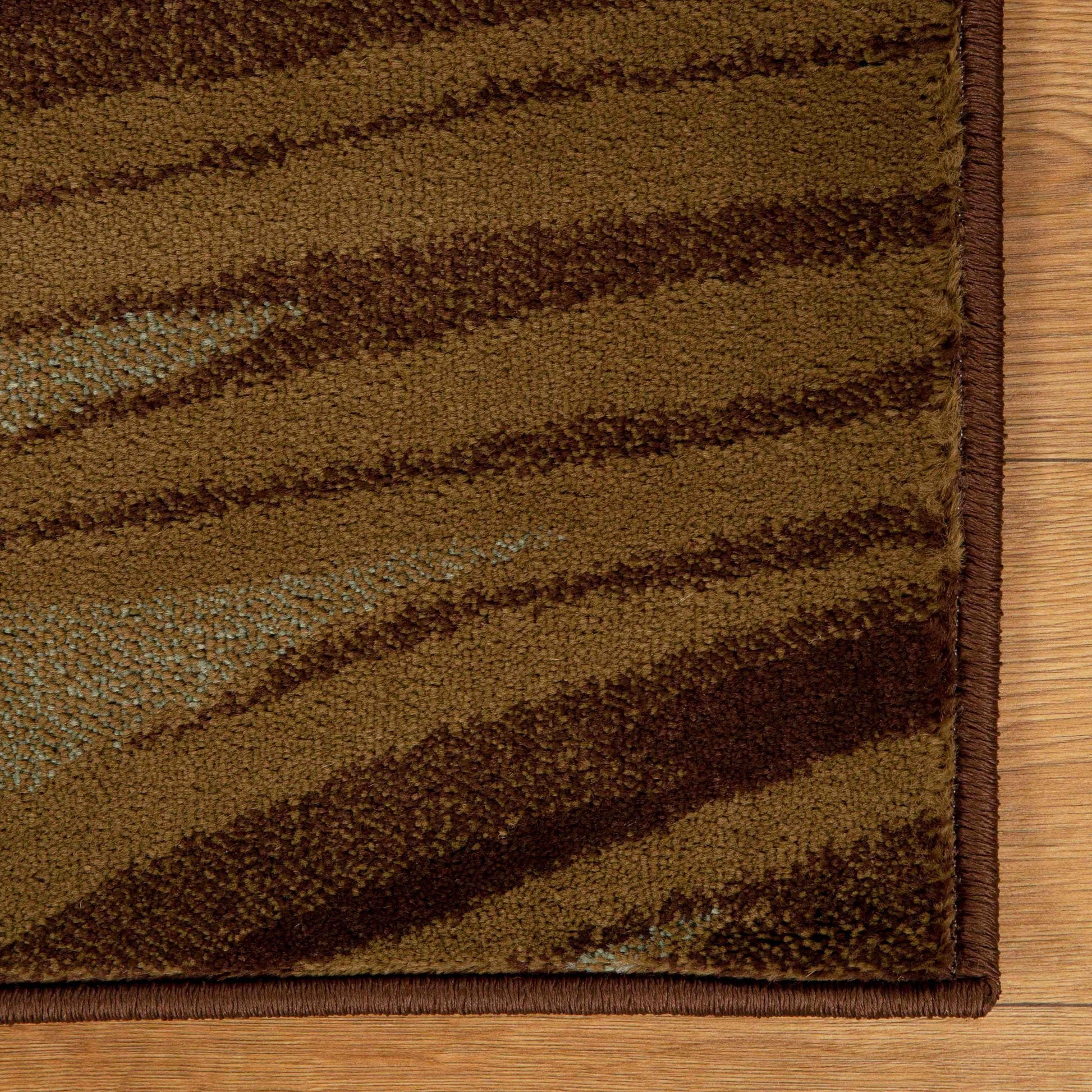 Ondes Abstract Power-Loomed Indoor Area Rug or Runner Rug - Taupe