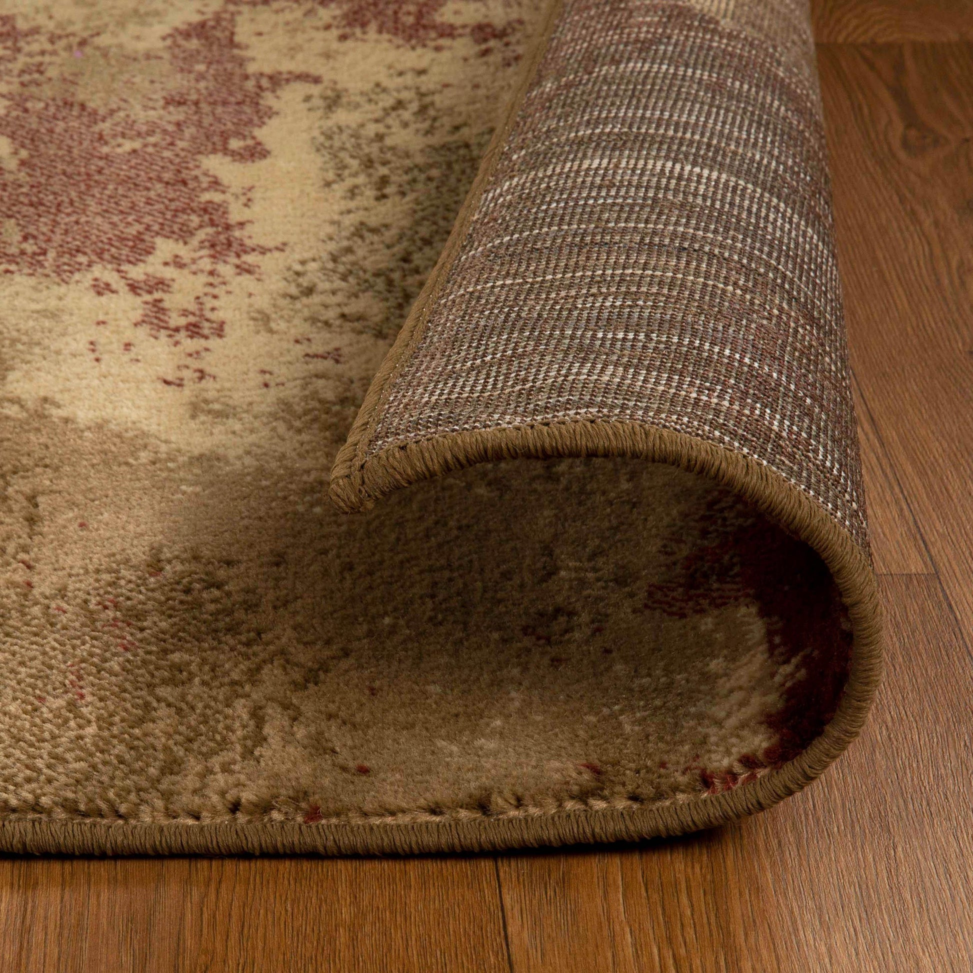 Eclectic Multi-Tone Abstract Rug or Runner - Maroon