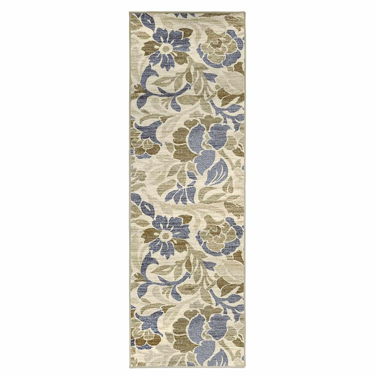  Superior Roselyn Floral Indoor Washable Area Rug - Beige