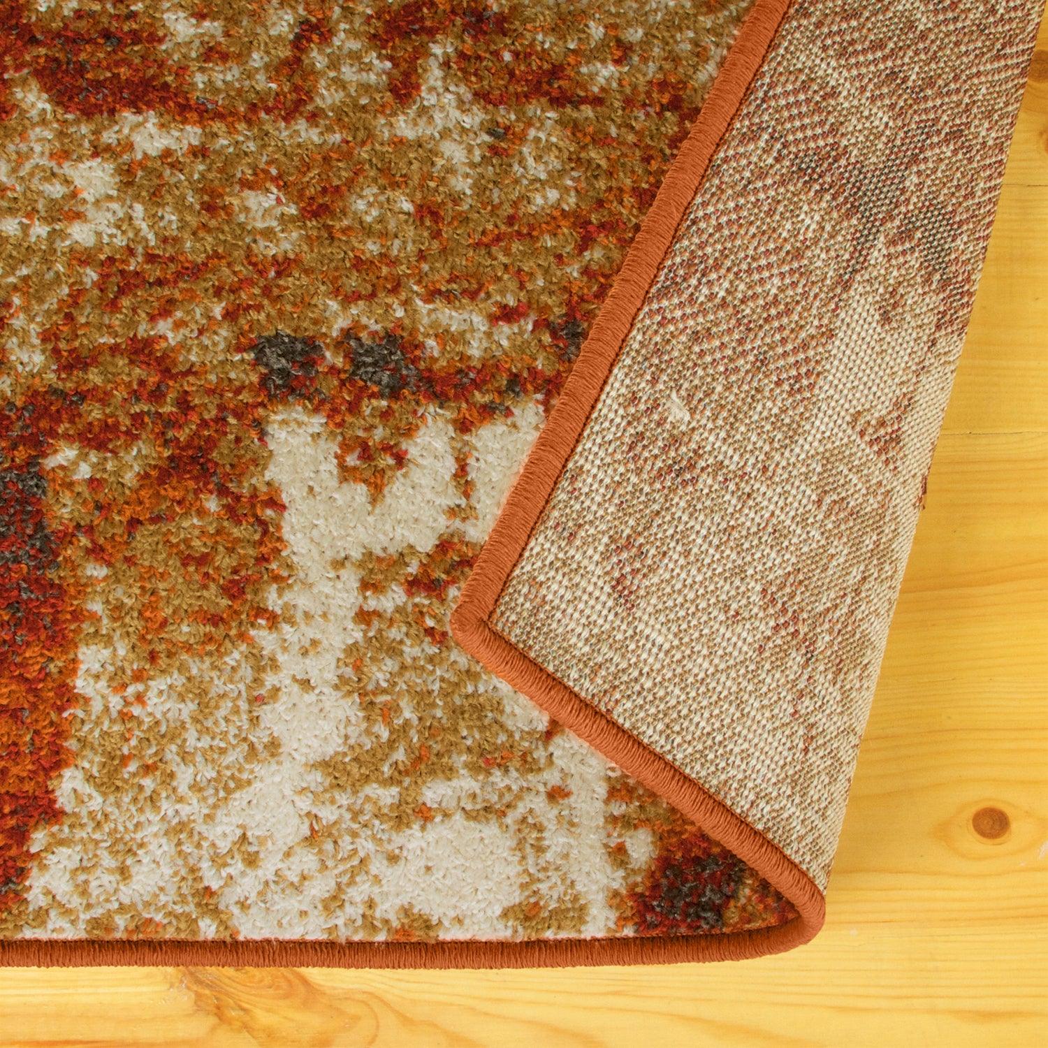  Superior Rosemont Modern Geometric Abstract Indoor Area Rug - Rust