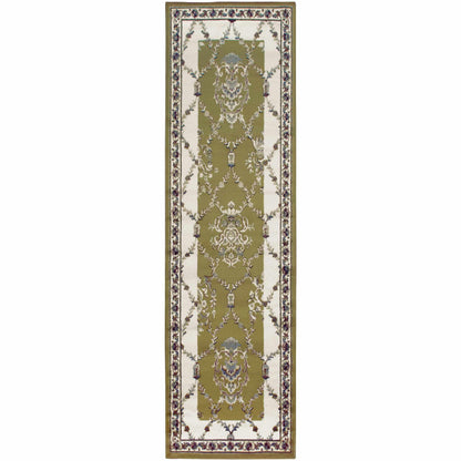  Stratton Victorian Floral Damask Lattice Area Rug