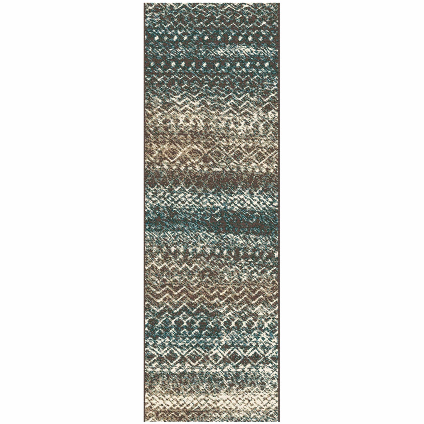 Superior Sunderland Modern Abstract Geometric Indoor Area Rug -  Blue Black