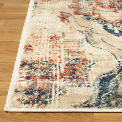 Vintage Distressed Diamond Trellis Indoor Home Area Rug Collection - Blue
