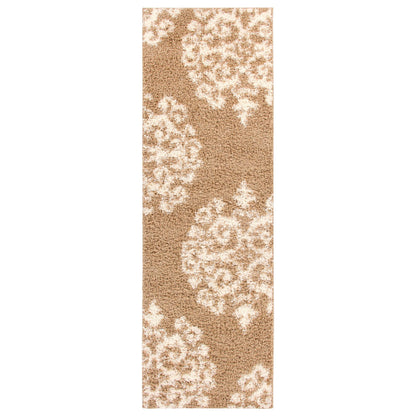  Superior Victorian Glam Floral Medallion Indoor Shag Area Rug - Gold white