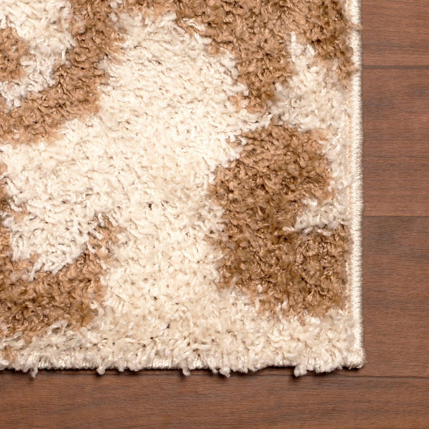  Superior Victorian Glam Floral Medallion Indoor Shag Area Rug - White Gold