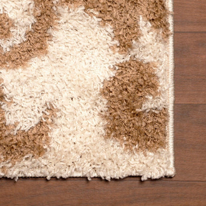  Superior Victorian Glam Floral Medallion Indoor Shag Area Rug - White Gold