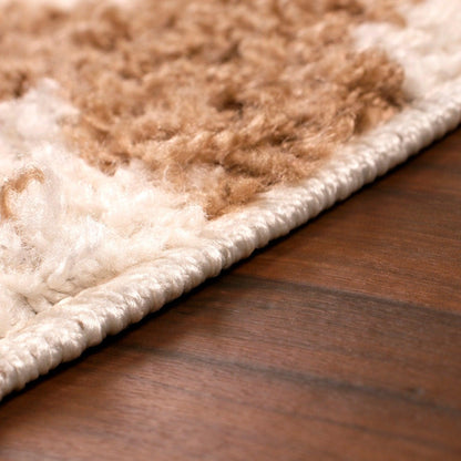  Superior Victorian Glam Floral Medallion Indoor Shag Area Rug - White Gold