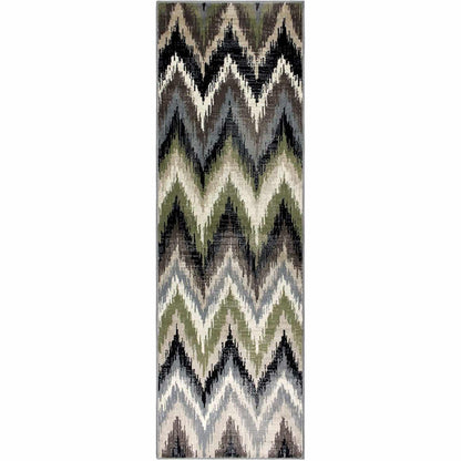  Superior Zigzag Modern Chevron Indoor Area Rug - Brown