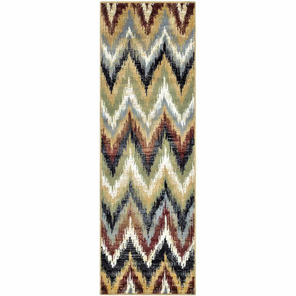  Superior Zigzag Modern Chevron Indoor Area Rug - Red