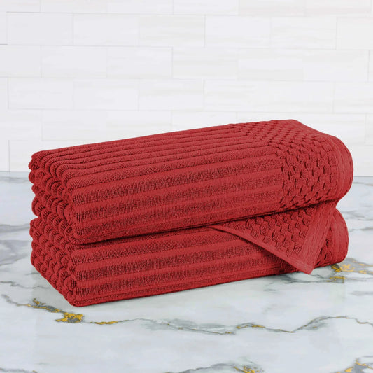 Soho Ribbed Textured Cotton Ultra-Absorbent Bath Towel Set